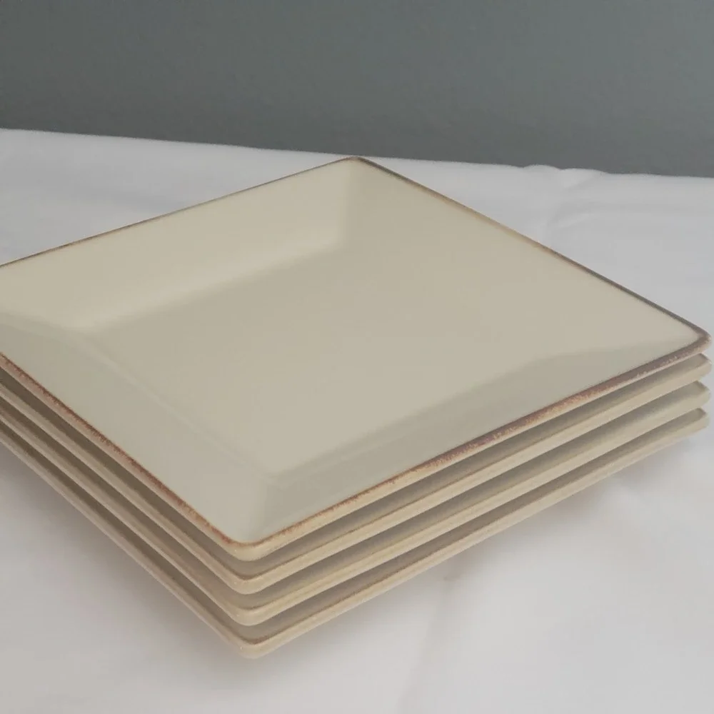 Pottery Barn Asian Square Plates 6